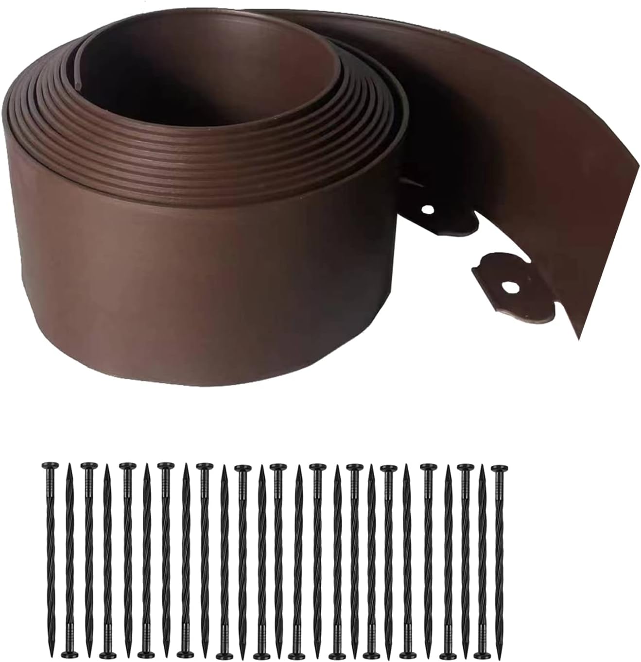 Landscape Edging Kit,20FT Plastic Garden Edging with 25 Stakes,4.5 Inch Tall Lawn Edging for Yard,Lawn,Flower Gardens Border