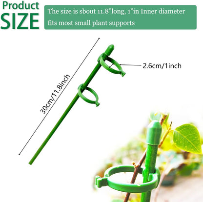 Belit 8 Pack Small Plant Support Plant Stakes, Adjustable Garden Single Stem Support Stake, Planter Support Ring for Orchid, Rose, Peony, Peppers and More, 12 inch