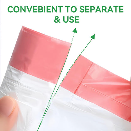 8 Gallon Trash Bags Drawstring, Pack of 40, 8 gal Garbage Bags, 55x65cm Size, 8.4g/pcs, Unscented, White