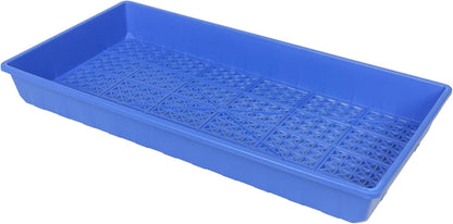 SUNPACK 10" x 20" Heavy Duty Mesh Plastic Seed Starting Tray, Blue, 2.3" (Pack of 30) - Ensures Water Drainage and Aeration, Perfect for Greenhouses or Indoor Gardening