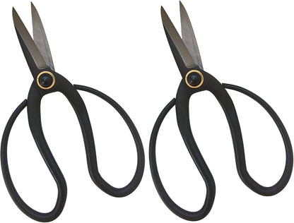 Garden Guru Bonsai Scissors - Traditional Butterfly Bonsai Pruner Shear for Precise Trimming Pruning and Deadheading of Flowers Plants, Japanese Bonsai Garden Tools (180mm 2 Pack)