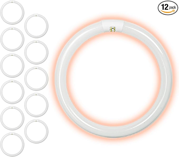 GoodBulb 32-Watt 12 Inch T9 Fluorescent Circline Light Bulb | 2700K Warm White Light Color | G10q Base | High Output 2027 Lumens | 10000 Life Hours 80 CRI | Pack of 12 Bulbs