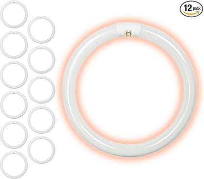 GoodBulb 32-Watt 12 Inch T9 Fluorescent Circline Light Bulb | 2700K Warm White Light Color | G10q Base | High Output 2027 Lumens | 10000 Life Hours 80 CRI | Pack of 12 Bulbs
