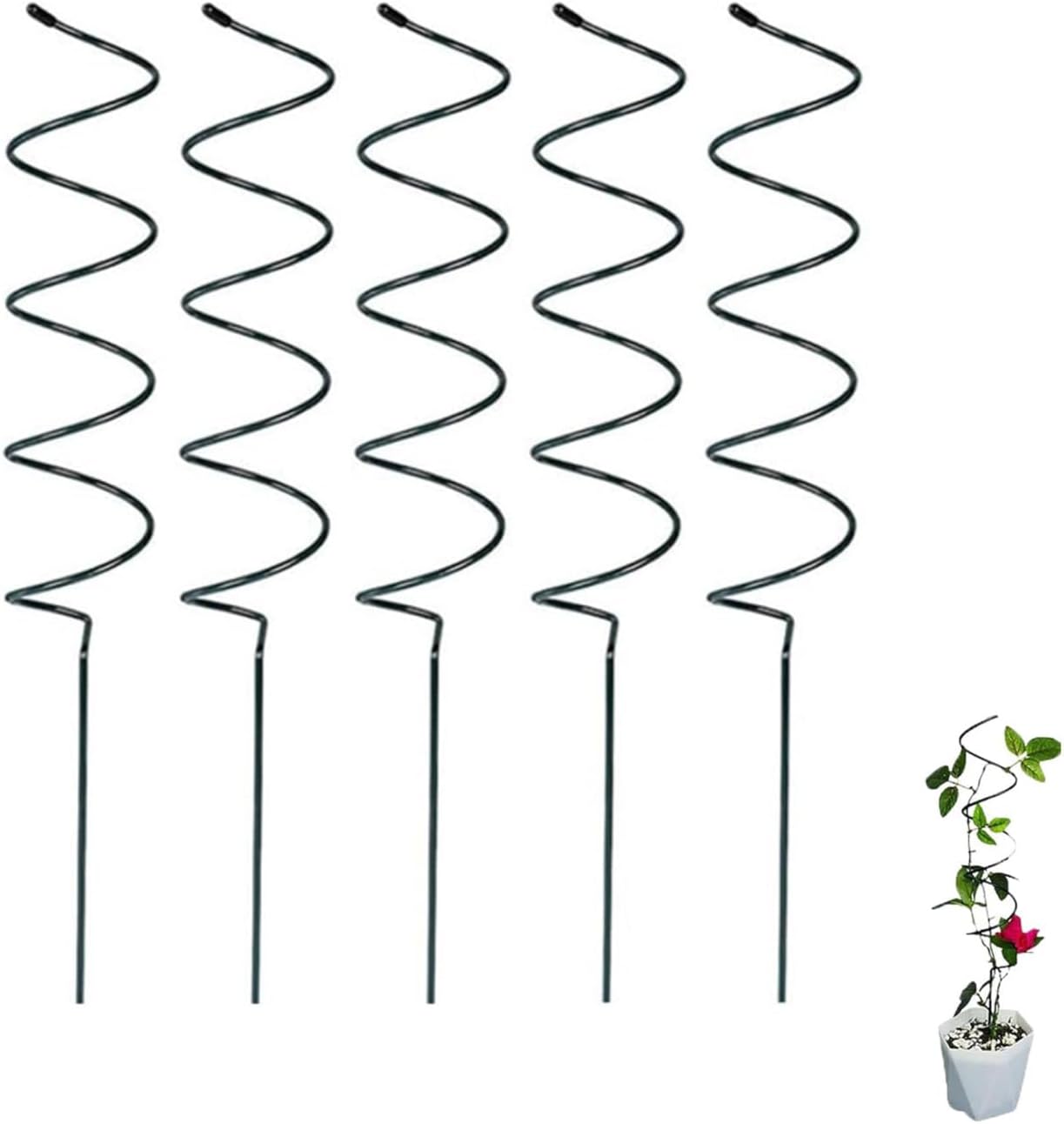 Tomato Twist Stake, Twisted Tomato Stakes Plant Supports, Tomato Cages Climbing Stake, Plant Support for Potted Plants Tomato Rose Vine, Plant Support Stakes for Potted Plants (5pcs)