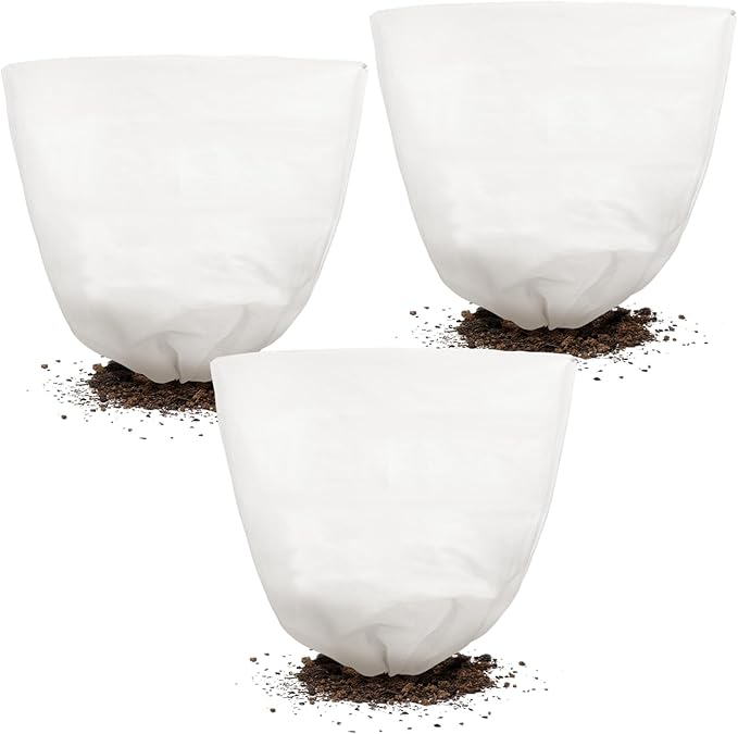 NNG 3PCS Winter Plant Covers Freeze Protection 39.4x39.4Inch Frost Blanket Shrub Covers with Zipper Drawstring Plant Protector Shrub Jacket Winter Tree Cover for Outdoor Plants, Shrub Potted Plants