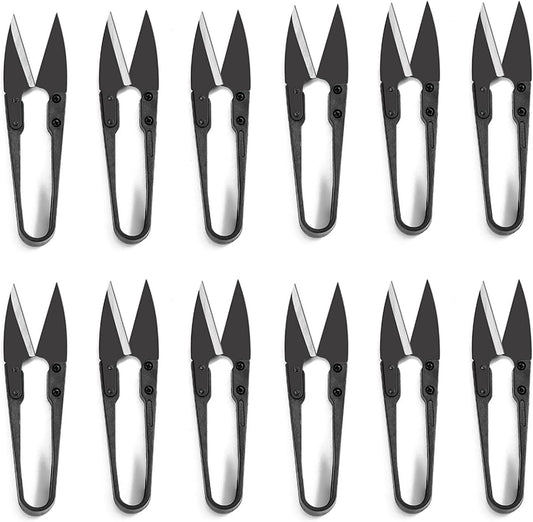 JINJIAN Bonsai Pruning Scissors 12PCS - Small Pruner Shears Bud Leaves Trimmer Garden Shears for Plants, Gardening Clippers for Flower Bonsai Trimming Pruners Trimmers Secateurs(BLACK)