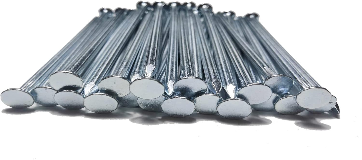 Metal Stakes, 8 Inch 9Pcs Galvanized Landscape Spikes,Garden Nails for Turf,Weed Barriers,Tent and More (9)