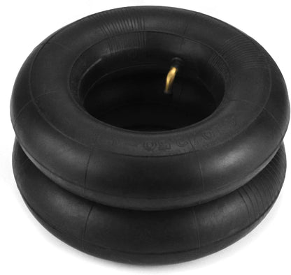 QWORK 4.10/3.50-4 Wheelbarrow Inner Tube, 4 Pack Replacement Inner Tubes, Bent Valve, for Lawn Movers, Hand Trucks