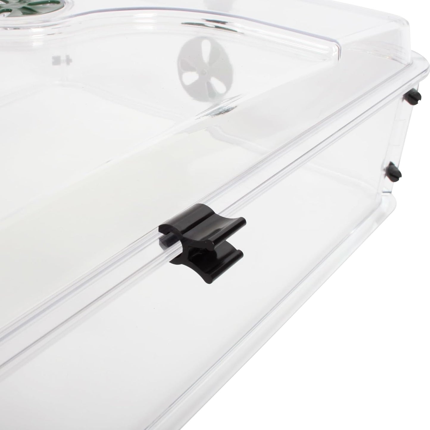 EarlyGrow 95457 24" x 15" x 16.75" Domed Propagator, Green, 3 Side Extenders and Locking Clip Set