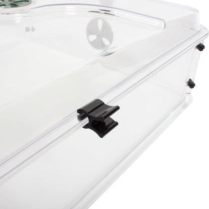 EarlyGrow 24" x 15" x 12.75" Domed Propagator with 2 Height Extenders and Locking Clip Set, Green