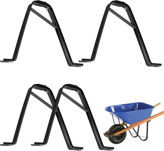 4 Pcs Heavy-Duty Steel Wheelbarrow Stands Trolley Replacement Parts Wheel Barrel Carretilla Bracket