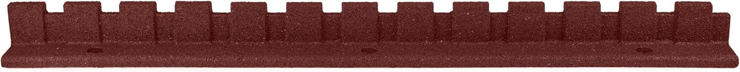 Playsafer L-Shaped Flexible Rubber Castle Edger for Lawns Landscaping and Playgrounds | Easy No Dig Installation (1 Pack, Red)