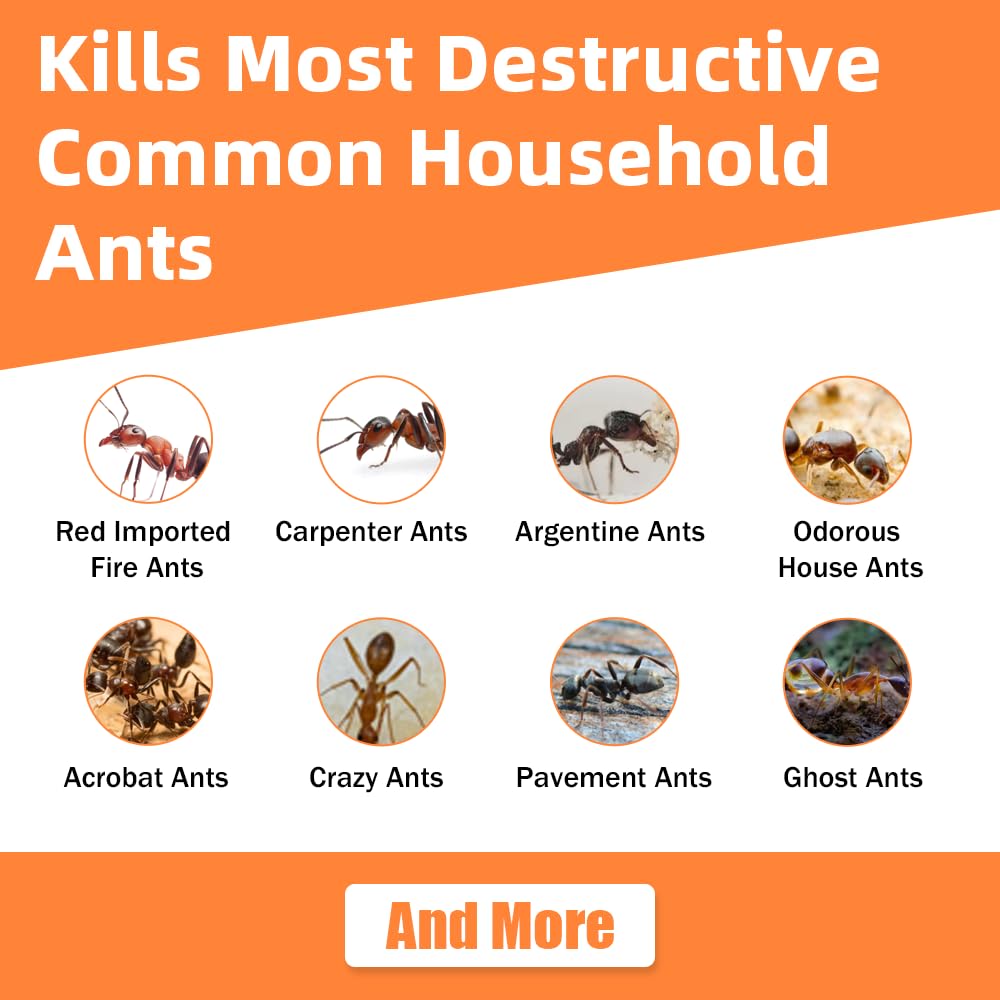 48 PCS Ant Killer Gel Bait Stations, Extra Strengthen Ant Bait Traps, Long-Lasting Effective Pest Gel for Carpenter Ants and Other Common Household Ants, No Mess Easy Use, Safe for Pets and Kids