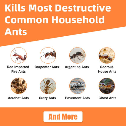 48 PCS Ant Killer Gel Bait Stations, Extra Strengthen Ant Bait Traps, Long-Lasting Effective Pest Gel for Carpenter Ants and Other Common Household Ants, No Mess Easy Use, Safe for Pets and Kids