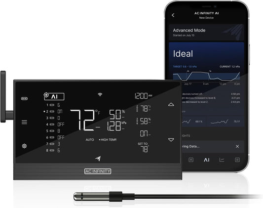 AC Infinity Controller AI+ Environmental Controller, Dynamic AI Controls Grow Devices, Insights