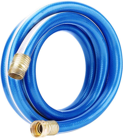 Short Leader Blue Garden Hose 3/4 in. x 10 ft.-Kink Free, Leakproof, Flexible -Heavy Duty Durable Lightweight Water Pipe for Commercial Use, Lawn Care & Equipment Connection - Male to Female Fittings