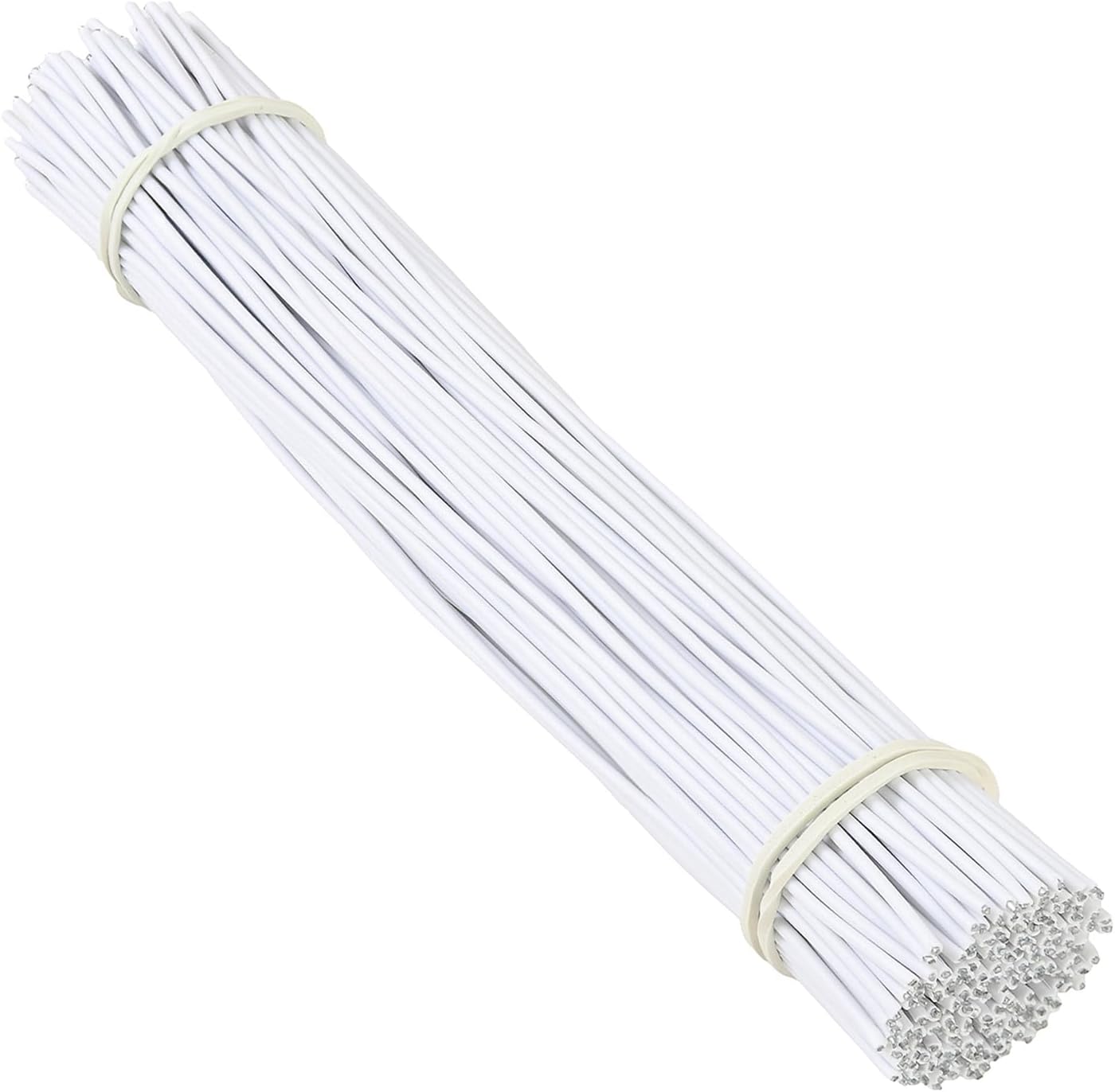 Tangyinrd 200 Pcs 6 inch Garden Twist Tie, Round Plastic Twist Ties for Plants, Vines and Wrapping Cords or Christmas Tree Gardening Plants Growth and Care, Office Home Cable Organization (White)