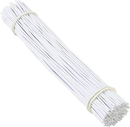Tangyinrd 200 Pcs 6 inch Garden Twist Tie, Round Plastic Twist Ties for Plants, Vines and Wrapping Cords or Christmas Tree Gardening Plants Growth and Care, Office Home Cable Organization (White)