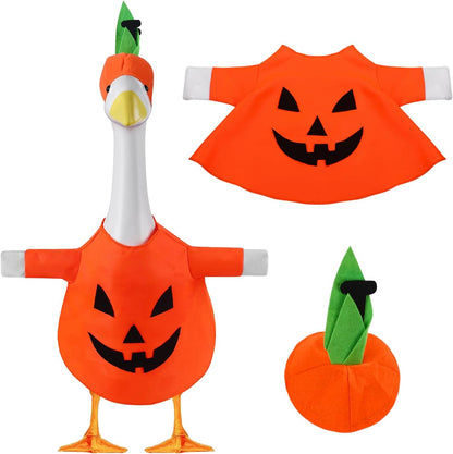 Halloween Pumpkin Porch Goose Outfit Plastic Statue Costume Clothes, for 23" 17" Party Outdoor Patio Yard Lawn Decor