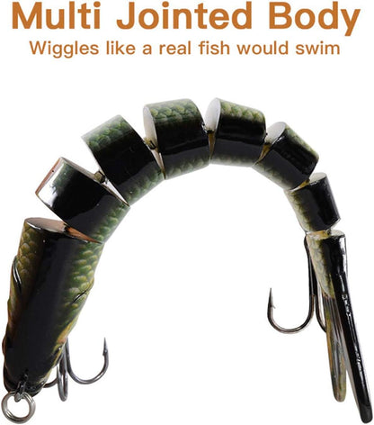 Fishing Lures for Bass Trout Topwater Multi Jointed Swimbaits Slow Sinking Bionic Swimming Lures Bass Freshwater Saltwater Bass Lifelike Fishing Lures Kit