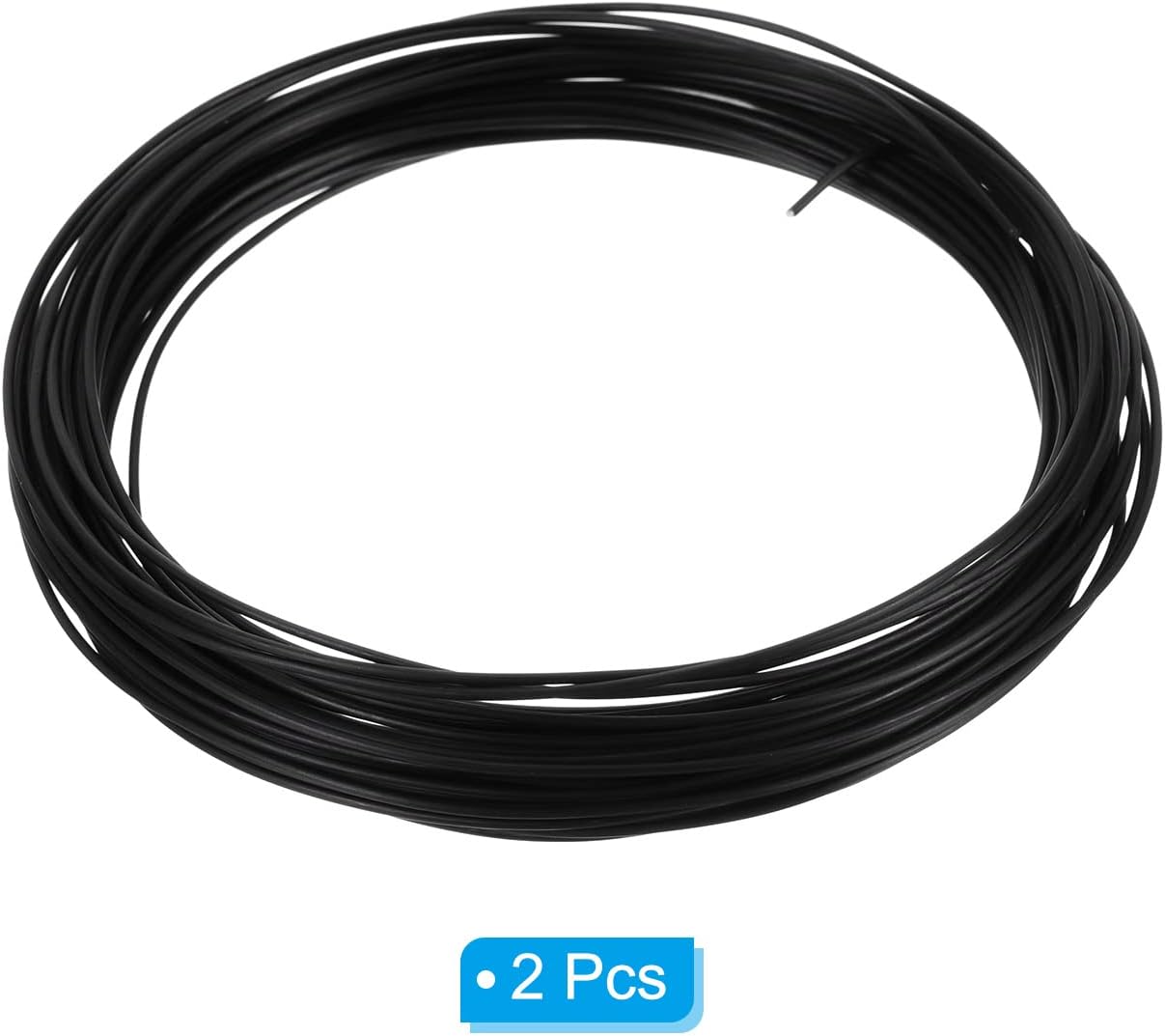 PATIKIL 1.0mm Bonsai Training Wire, 2 Rolls Floral Wire Stems Anodized Aluminum Tree Wire 65.6 Feet Total for Gardening Branch Fixing, Black
