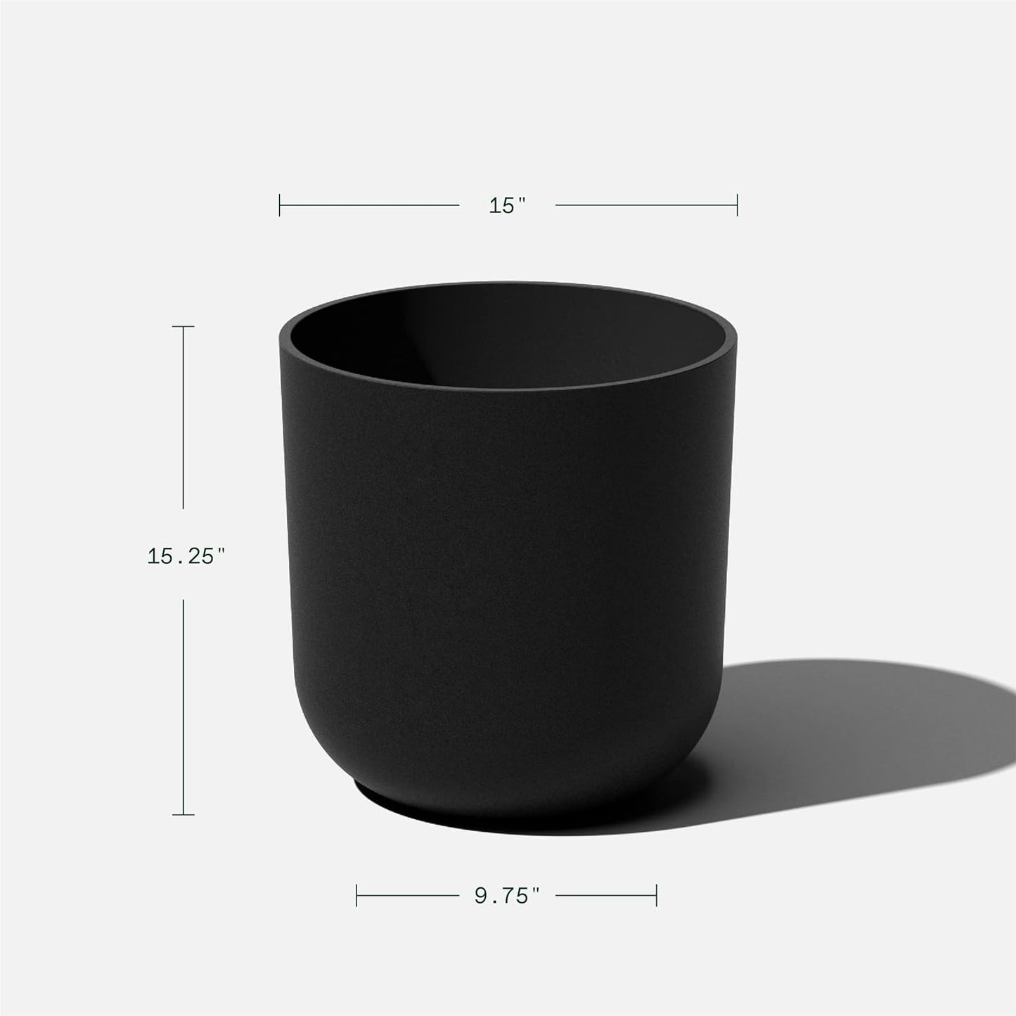 Veradek Mason Series Lima Planter - Round Planter for Indoor or Outdoor Porch/Garden | Made from Plastic-Stone Composite with Drainage Holes | Modern Décor for Succulents, Flowers, Small Plants