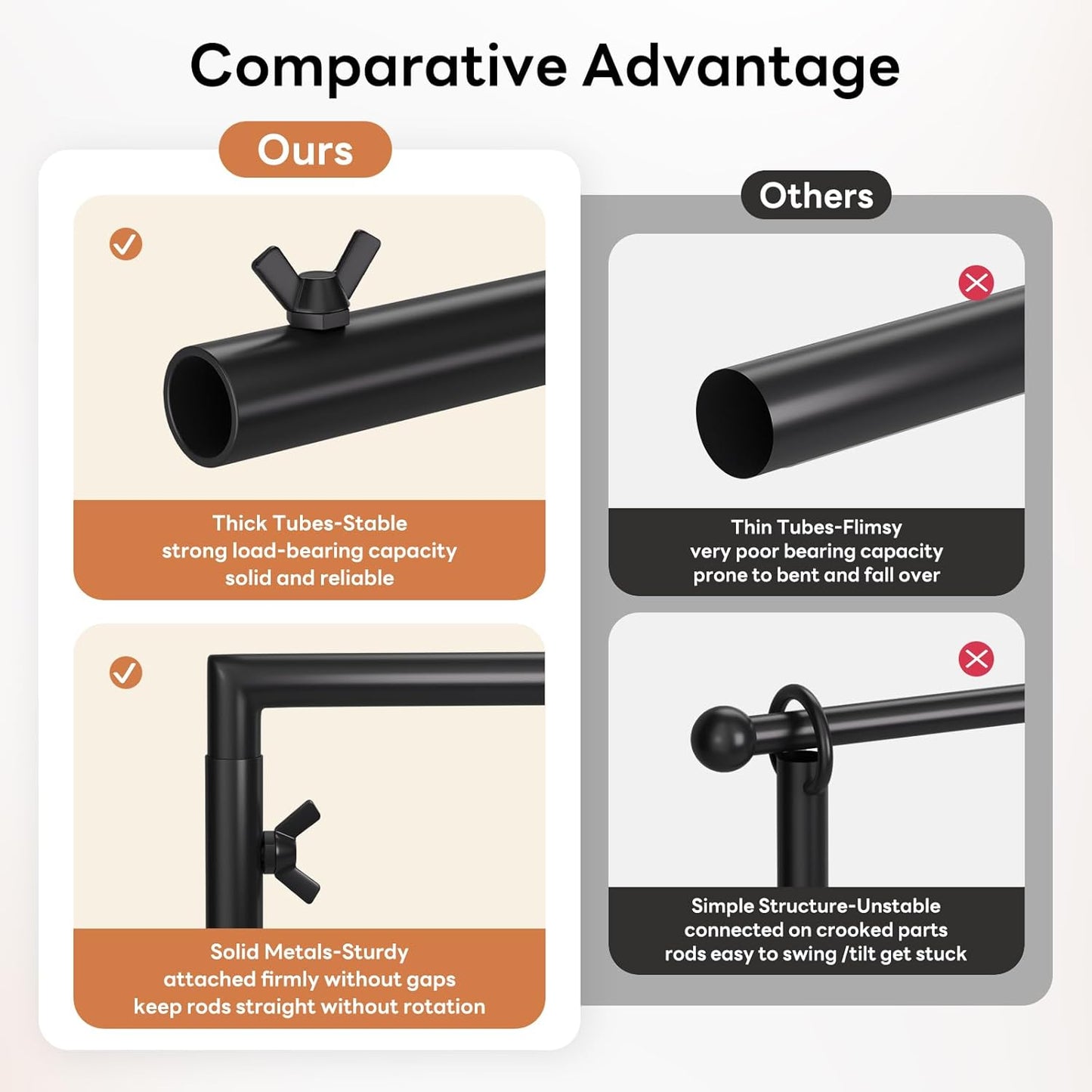 Over The Table Rod Stand with Clamps, Adjustable 32''-79'' Tall 32"-131" Length, Black Table Arch Stand Metal Balloon Frame Hanging Rod for Weddings Birthdays Party Garden Arbors Decoration