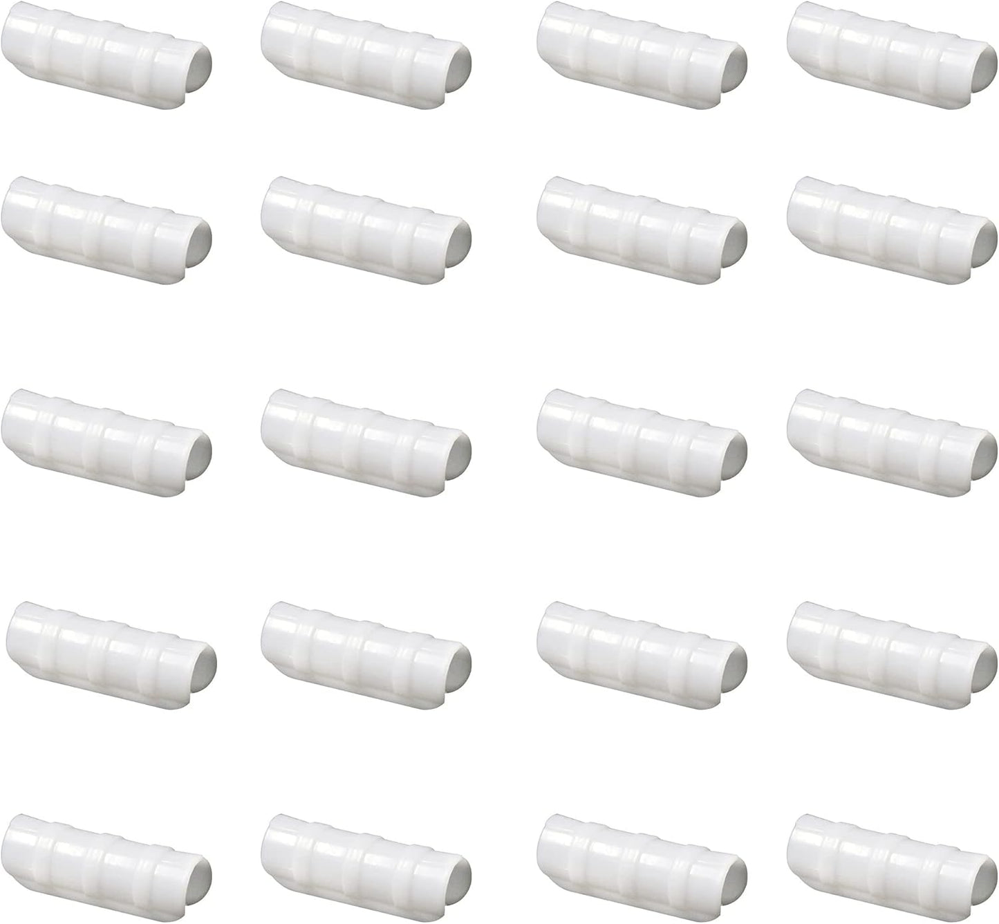 Farm Plastic Supply - Greenhouse Clamp 20 Pack - (3" Long x 3/4" Wide) - White ABS Clamps for Greenhouse, ABS Clips, Greenhouse Clamps for Farming, Gardening, Agriculture