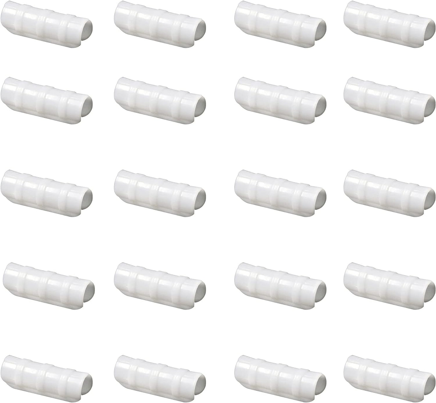 Farm Plastic Supply - Greenhouse Clamp 20 Pack - (4" Long x 1" Wide) - White ABS Clamps for Greenhouse, ABS Clips, Greenhouse Clamps for Farming, Gardening, Agriculture