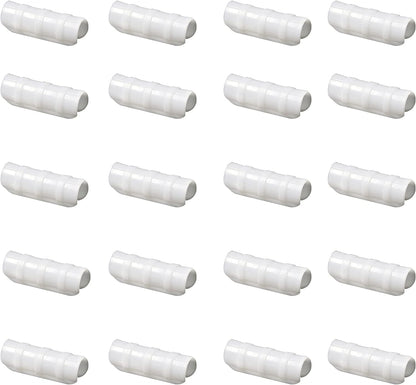 Farm Plastic Supply - Greenhouse Clamp 20 Pack - (4" Long x 1" Wide) - White ABS Clamps for Greenhouse, ABS Clips, Greenhouse Clamps for Farming, Gardening, Agriculture