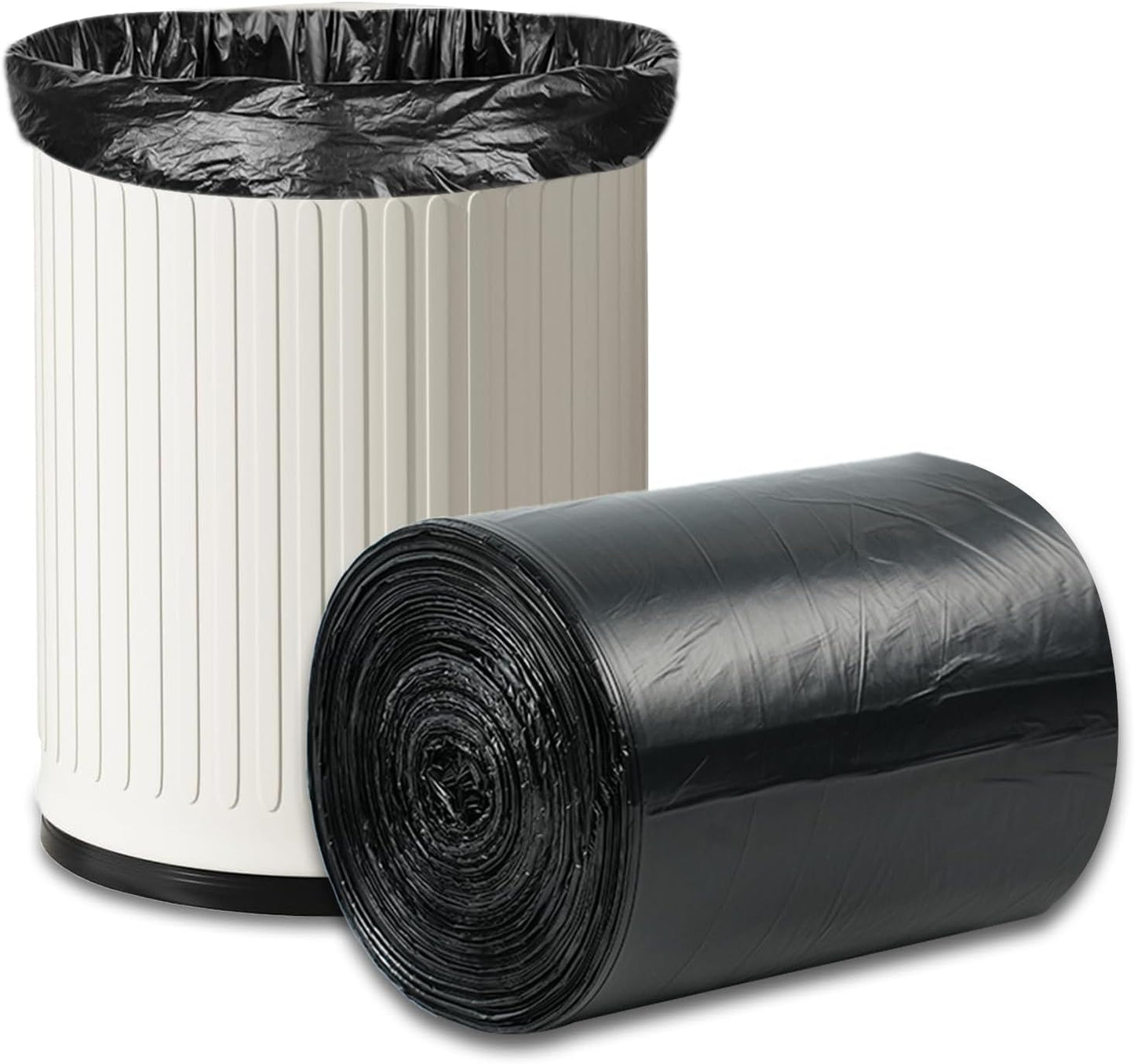 O2frepak 8 Gallon Multipurpose Tear-Resistant Trash Bags,Heavy Duty,Tastless and Black Garbage Bags (100 Count,50x60cm)