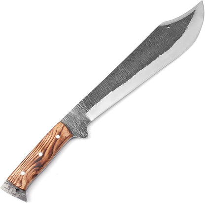 Armory Replicas™ Into The Wild High Carbon Steel Full Tang Outdoor Camping Machete – 14-inch Blade with Textured Finish, Sheesham Wood Handle & Genuine Leather Sheath