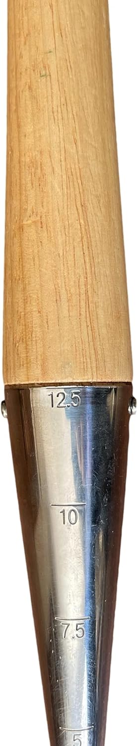 Garden Guru Steel Dibber Bulb Planter Tool for Planting Seeds & Bulbs - Depth Measurements, High Carbon Steel & Comfortable Wood Carved Handle - for Planting Flowers, Tulips - 1 Case (100 Pcs)