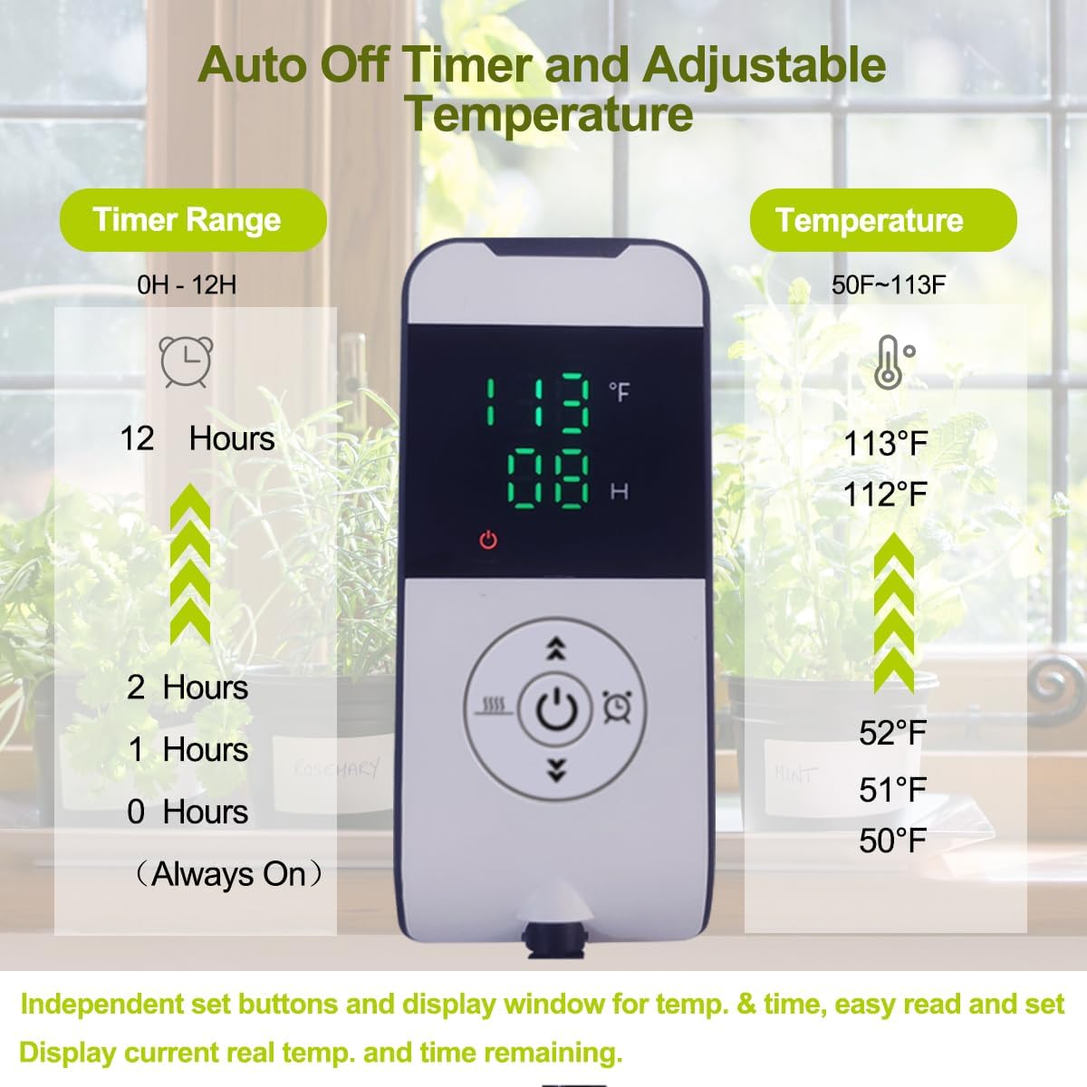 Seedling Heat Mat 10X20.75`` with Thermostat Temperature Controller Auto Off Timer Durable Waterproof Plant Heating Pad Warm Hydroponic Heating Mat for Seed Starting Germination Plant Propagation (1)