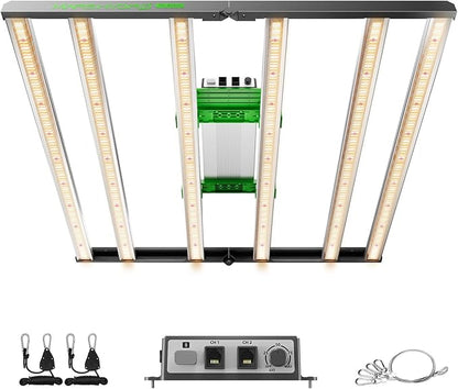 MARS HYDRO 2025 New Version FC-E4800 Foldable LED Grow Light 4x4ft Full Spectrum Grow Light Bar 480Watt Plant Growing Light Remote Control