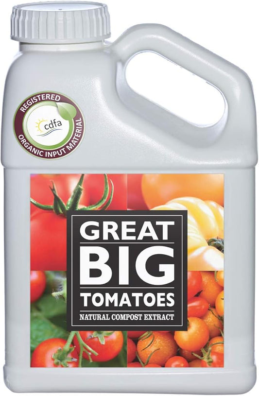 Great Big Tomatoes – Soil and Tomato Fertilizer Booster to Grow The Tastiest Tomatoes and Veggies; 1 Gallon Concentrate (Makes 32 Gallons)