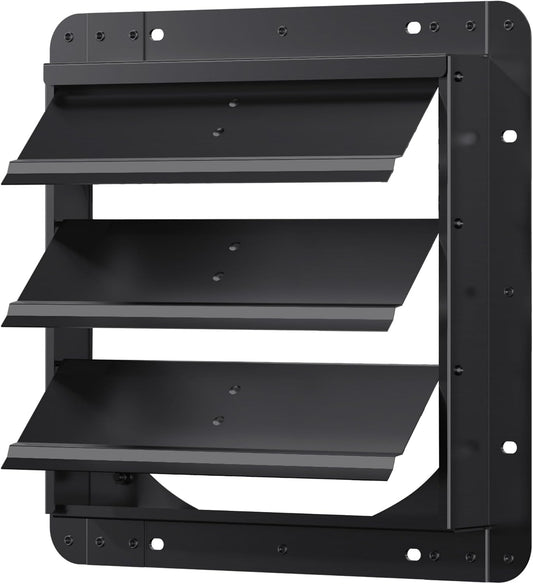 10 Inch Aluminum Automatic Shutter Louver Vent (No Fan Blades and Motor) for Home Attics, Workshops, Barn, Greenhouse