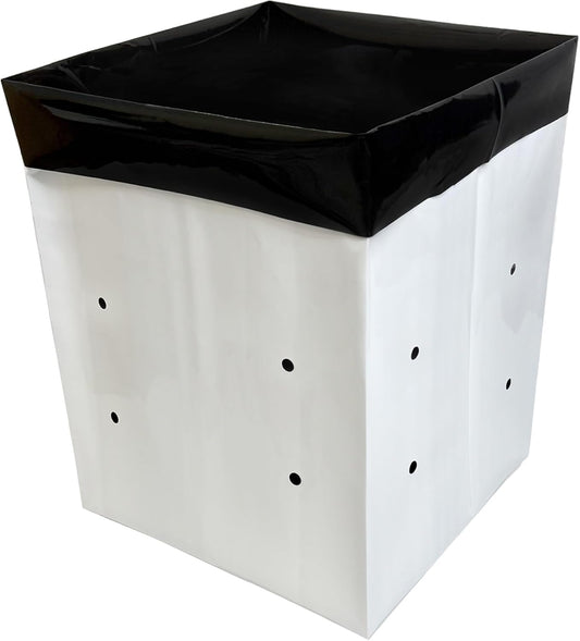 A.A 7 Gallon Grow Bags Black and White Poly Nursery Bags for Plants, Tree Grow, Greenhouse (25 Pack)