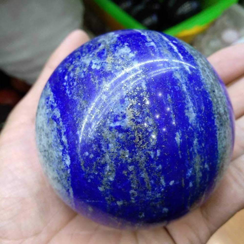 4-5cm/1.57-1.96inch Natural Crystal Ball Lapis Lazuli Polished Divination Ball Decorative Sphere Reiki Healing Crystals Ball Healing Stone Crafts (40-50mm, Lapis Lazuli)