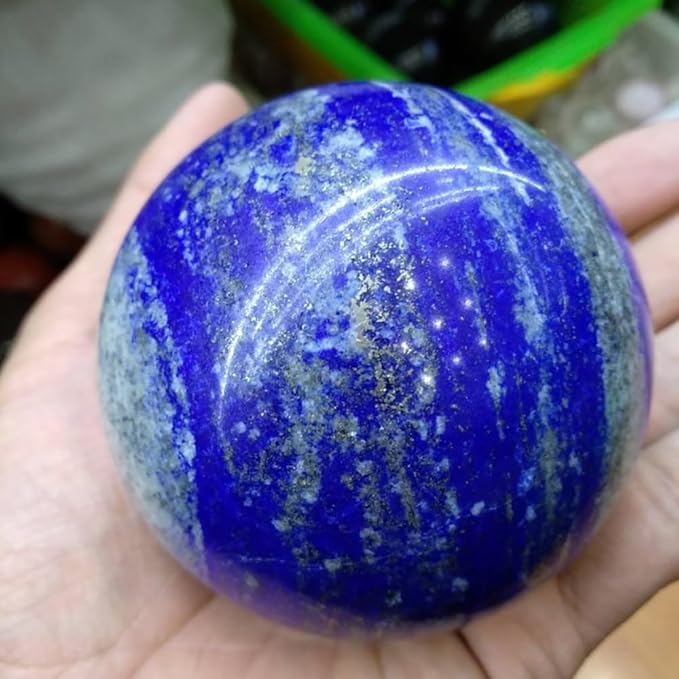 6-7CM/2.36-2.76inch Natural Crystal Ball Lapis Lazuli Polished Divination Ball Decorative Sphere Reiki Healing Crystals Ball Healing Stone Crafts(Lapis Lazuli, 60-70mm)