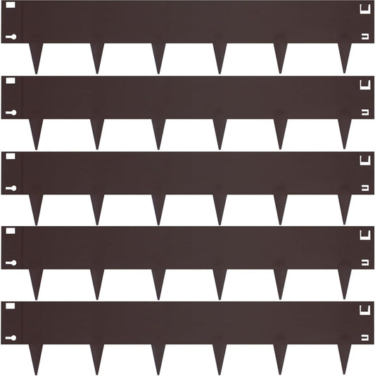 5 Pack Steel Landscape Edging,Metal Landscape Edging 40 Inch Strips, Metal Garden Edging 8 inch