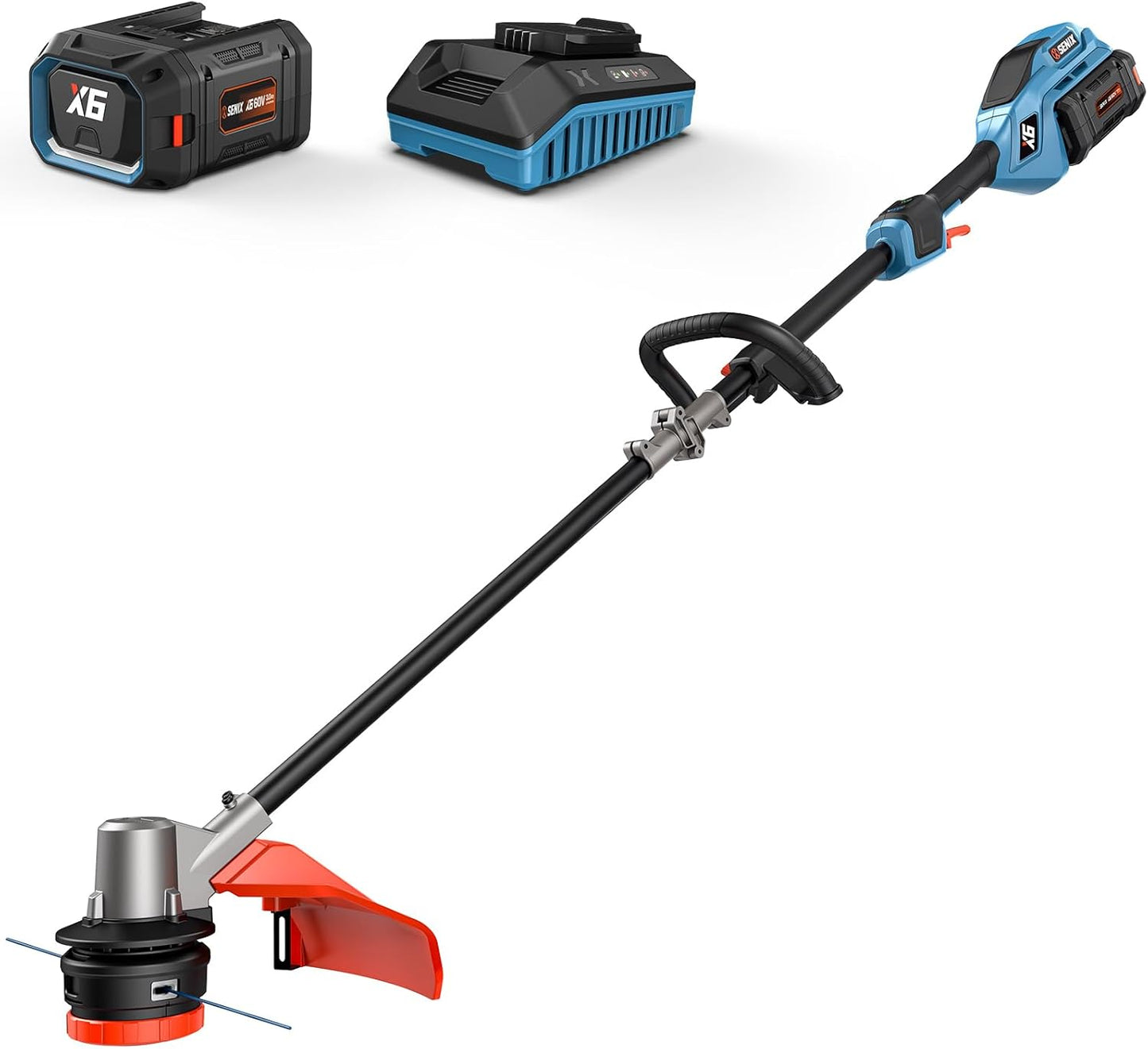 SENIX 16-Inch String Trimmer, 60V Cordless Weed Wacker, Variable Speed, 3.0Ah Battery and Charger Included