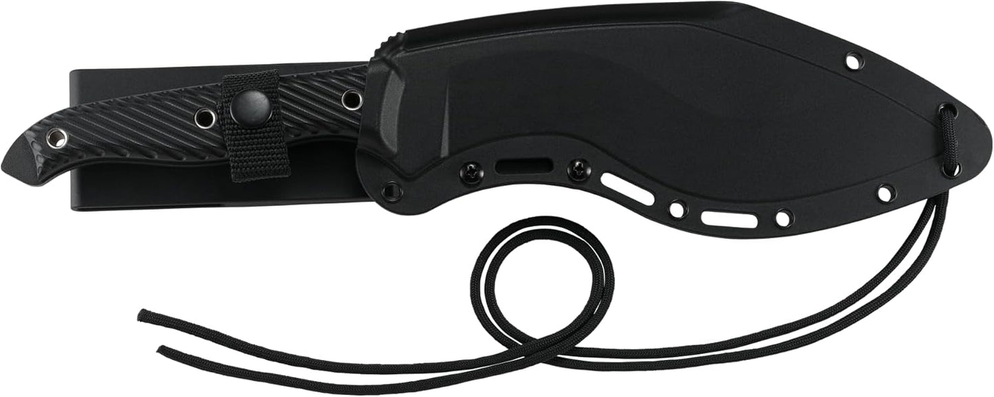 CRKT Clever Girl Kukri Compact Machete: Heavy Duty Powder Coated SK-5 Carbon Steel Blade, Textured G10 Handle with Sheath 2710
