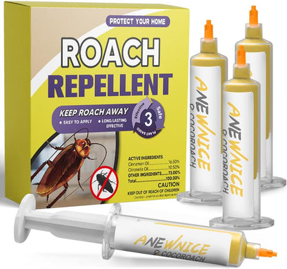 Roach Repellent for Indoor Use, Cockroach Repellent for Kitchen, Roach Repellent for Home,Car,Pet and People Safe,Simple to Use – 4 Pack