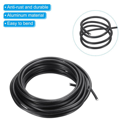 PATIKIL 4mm Bonsai Training Wire, 1 Roll Floral Wire Stems Anodized Aluminum Tree Wire 16.4 Feet Total for Gardening Branch Fixing, Black