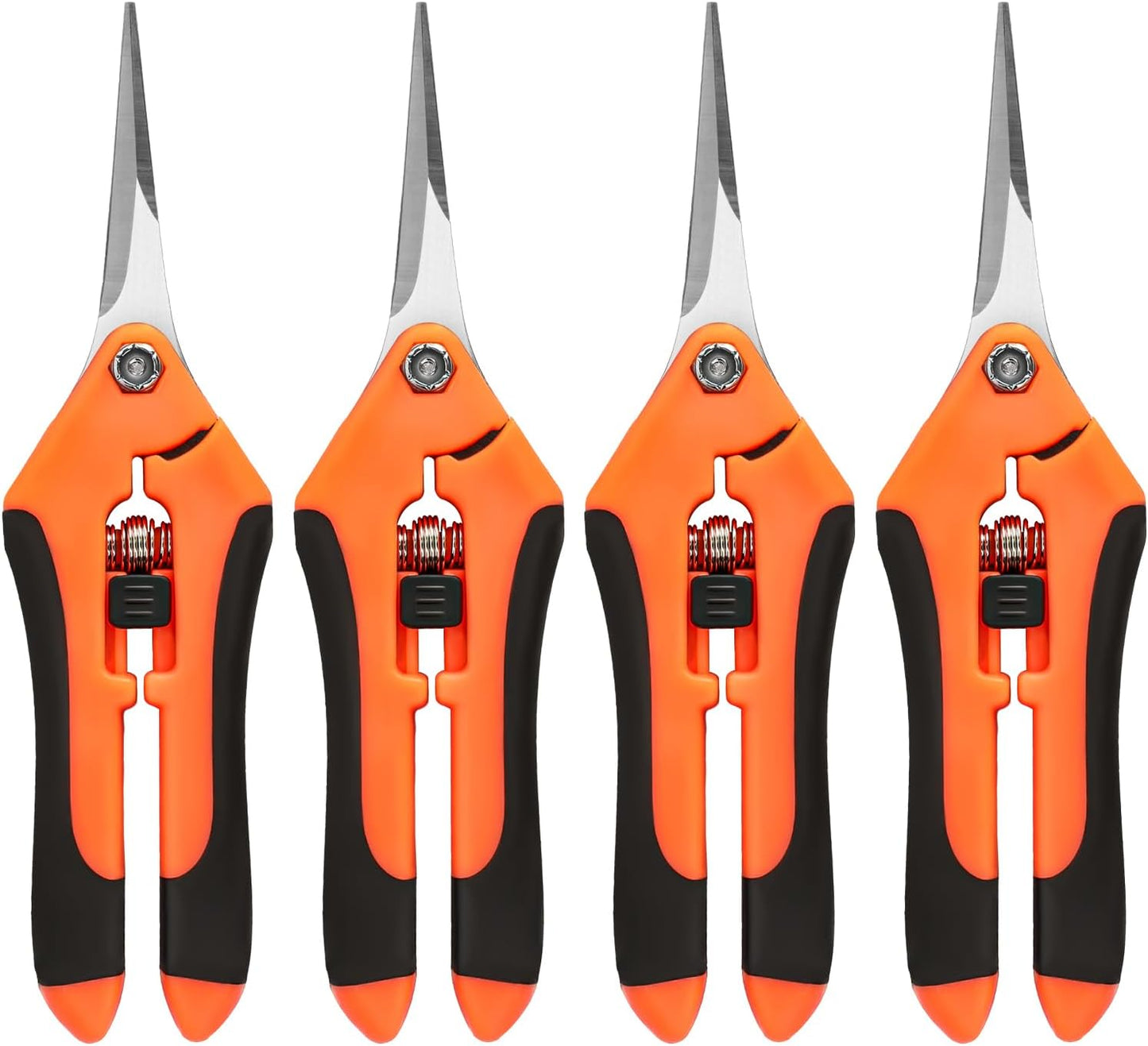 4 Pack Garden Shears, Stainless Steel Shears Gardening Tools, Scissors, Garden Clippers, Pruning Shears for Gardening Shears & Scissors (Orange)