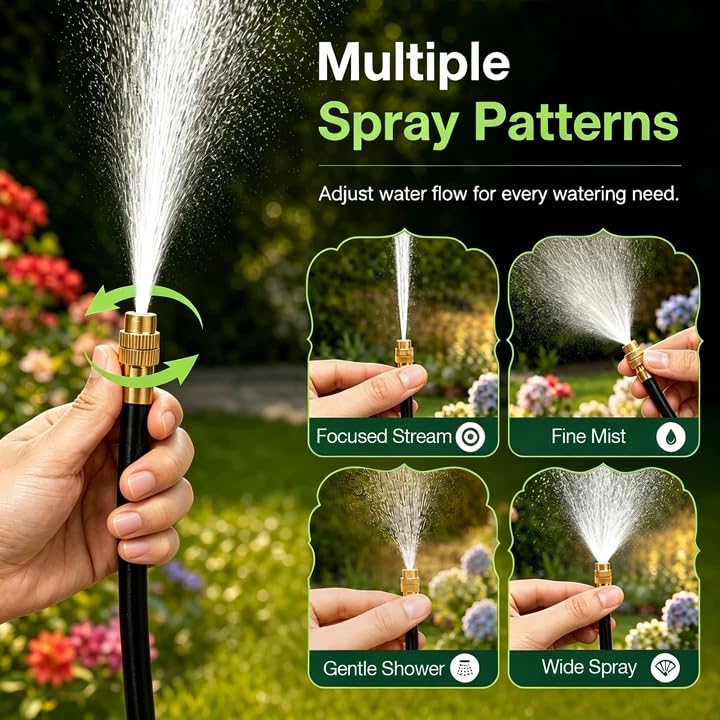 Pro-Series Drip Irrigation System, 200FT 1/4" Garden Watering System with 32pcs 360° Bendable