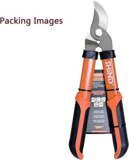 SHIND Lopper Heavy Duty Branch Cutter Tree Clippers with Compound Action, Chops Thick Branch Ease, Garden Loppers Pruning, 15 Inch Tree Trimmer with 1.6” Clean Cut Capacity (15 Inch）