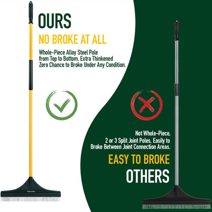 Artificial Turf Rake, 55" Long Whole-Piece Pole No Broke Design - Garden Hand Broom Rake for Easy Quick Remove Leaves, Debris, Shrubs, Pet Hairs.. from Turf, Lawn, Synthetic Grass, Carpet