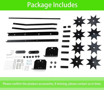 32" Rolling Lawn Aerators,Push Lawn Aerator Tool,Manual Tow Behind Aerator Tool Roller with 8 Spikes for Lawn,Yard Patio and Garden- Black